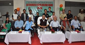 The Governor of Arunachal Pradesh Shri P.B. Acharya  with the officers and official of North Eastern Electric Power Corporation Limited (NEEPCO) at Ranganadi Hydro Electric Plant at Yazali, Lower Subansiri on 27th June 2017.